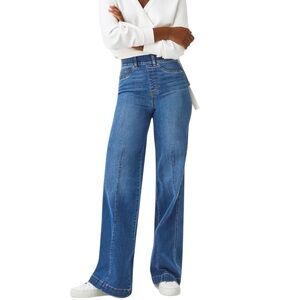 Spanx Seamed Front Wide Leg Jeans